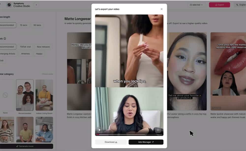 TikTok Symphony Plataforma de Creación de Vídeos Generados por IA