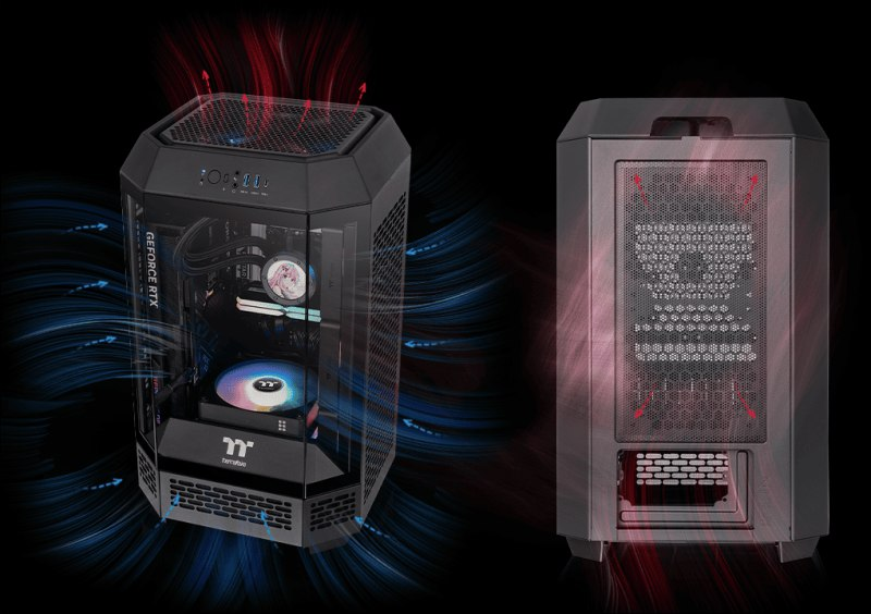 Thermaltake presenta Tower 250 FLUJO DE AIRE