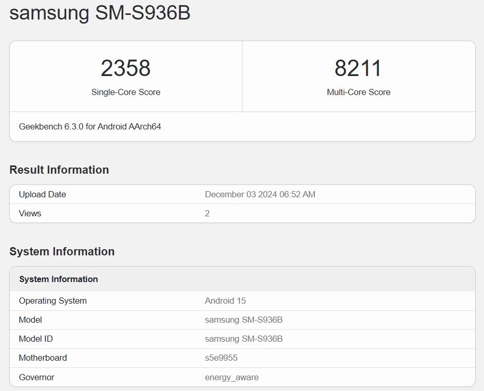 El Samsung Galaxy S25 con Exynos 2500 sorprende en Geekbench SEGUNDA PRUEBA