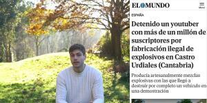 YouTuber científico Alberto Hrom niega fabricar explosivos tras su detención en Cantabria Alberto Hrom conocido en Youtube por su canal didactico detenido