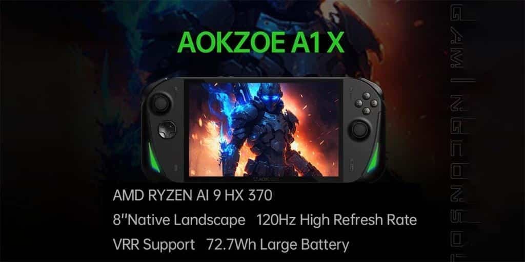 AOKZOE A1 X: Nueva portátil con AMD Ryzen HX 370 y batería de 72.7Wh