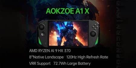 AOKZOE A1 X: Nueva portátil con AMD Ryzen HX 370 y batería de 72.7Wh