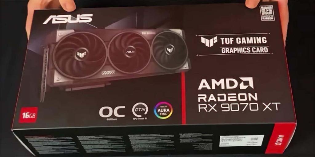ASUS RADEON RX 9070 XT TUF GAMING FILTRADA EN UCRANIA