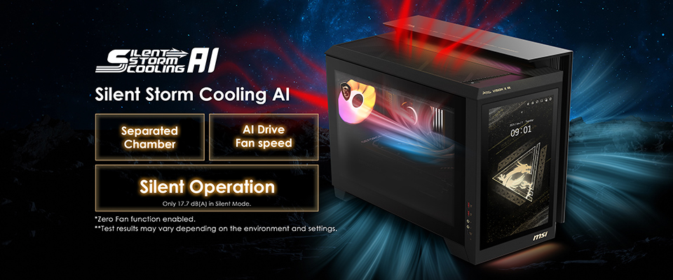 MEG VISION X AI tiene alto poder de refrigeracion