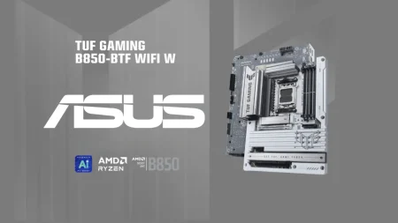 Asus lanza la TUF GAMING B850-BTF WIFI W: primera placa B850 con conectores traseros