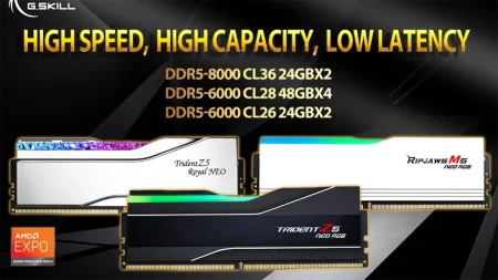 G.SKILL presenta nuevos kits de memoria DDR5 para plataformas AMD con velocidad y capacidad sin precedentes
