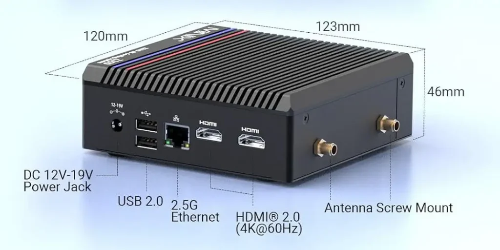 MINIX Z150-0dB muestra todas sus conexiones