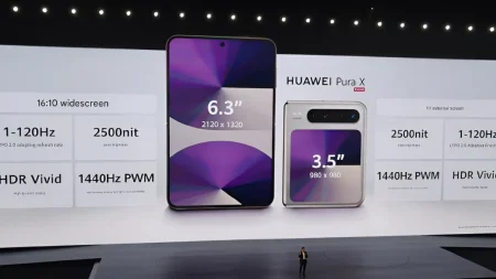 Huawei se introduce en el mundo de los plegables con el Pura X: El Flip Phone de pantalla ultra ancha