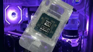 Ryzen 9 9950X3D alcanza casi 6 GHz tras un curioso "delid" con una plancha y sedal: experimento extremo reduce temperatura a 73 °C