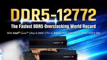 Nuevo récord mundial de overclocking DDR5: G.Skill alcanza los 12.772 MT/s con Trident Z5