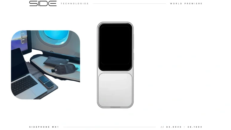 Sidephone: El móvil minimalista con pantalla compacta y teclados intercambiables
