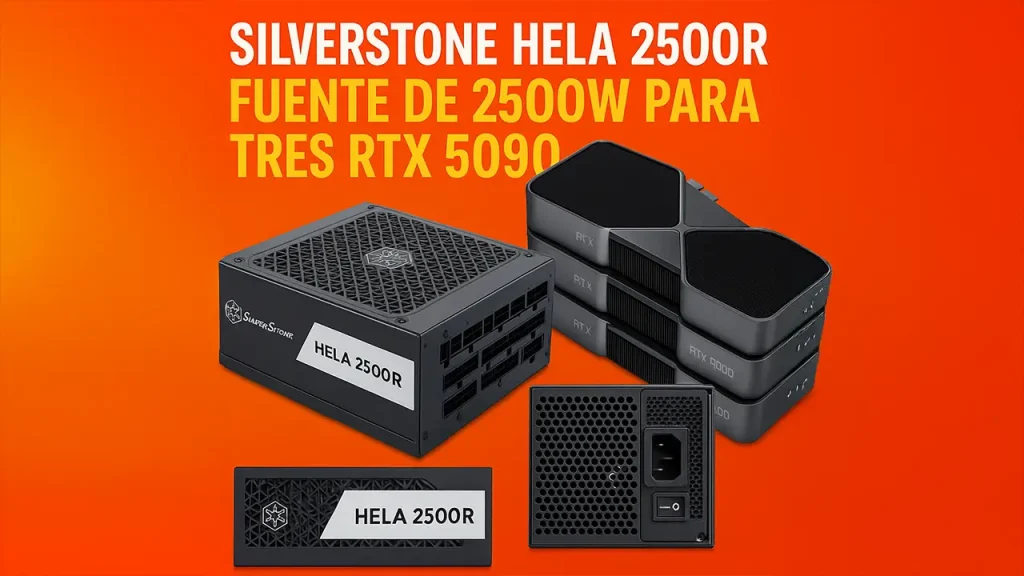 SilverStone HELA 2500R: la fuente de 2500W que alimenta hasta tres RTX 5090