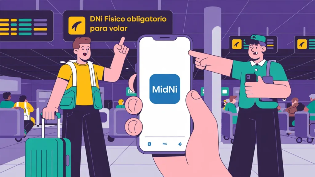 ¿Puedo volar solo con MiDNI en el móvil?