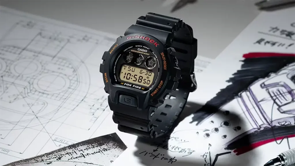 Casio G-Shock DW-6900 x Montedio Yamagata: estilo blackout con pantalla roja que no deja indiferente