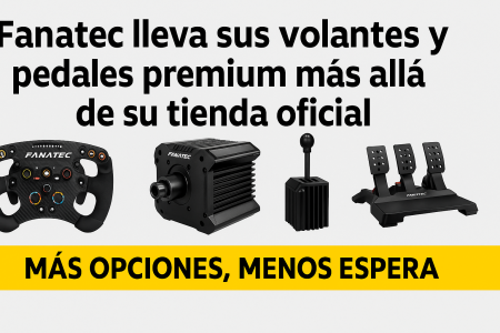 Fanatec empieza a vender sus volantes y pedales fuera de su tienda oficial