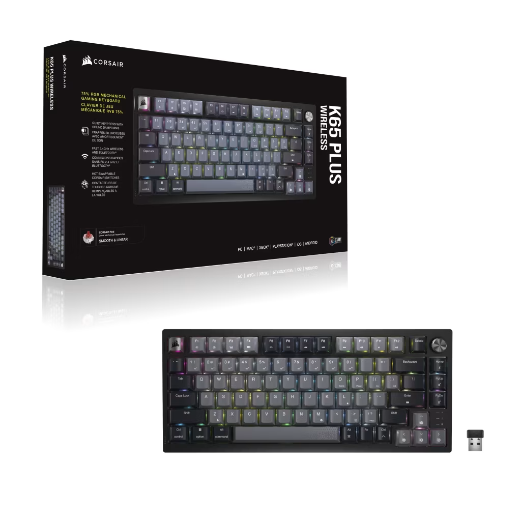 El modelo Corsair K65 PLUS WL RGB es uno de los elegidos como favoritos en el Prime Day 2025