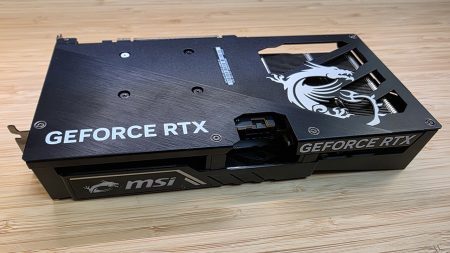 Backplate de la MSI RTX 5060 8G Gaming OC