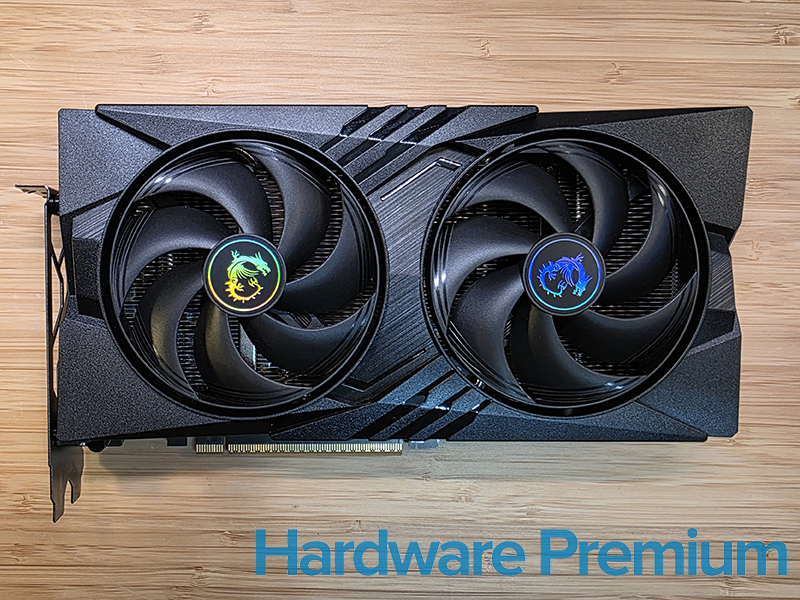 Vista superior de la MSI RTX 5060 8G Gaming OC
