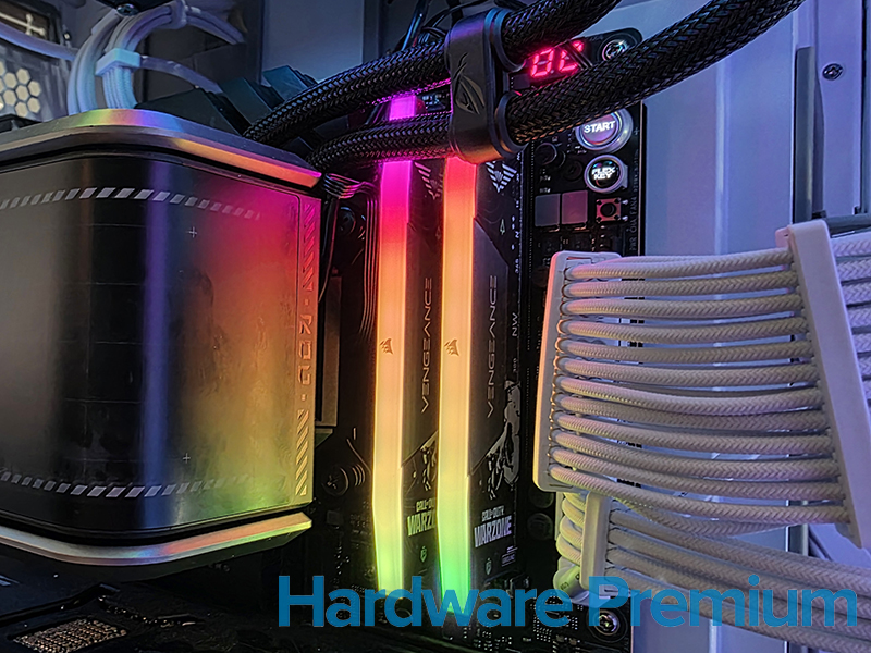 Equipo de pruebas para las Corsair Vengeance RGB DDR5 Warzone Edition