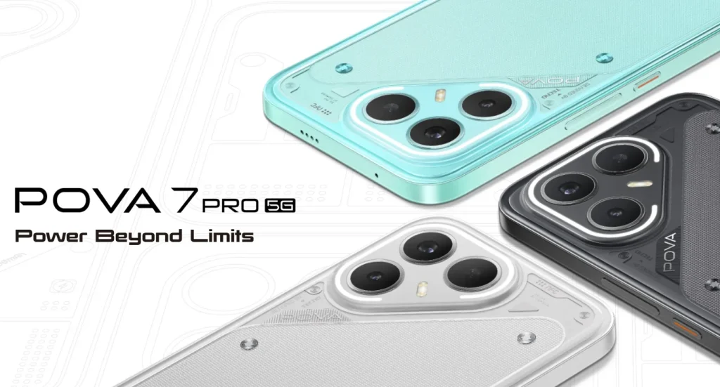 Tecno Pova 7 Pro: diseño futurista y rendimiento fluido por menos de 250 dólares