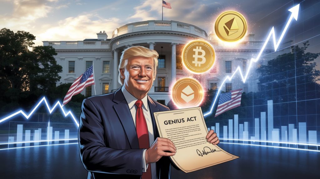 Trump legaliza las criptomonedas estables y desata una tormenta política