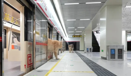 Youtuber construye un metro funcional para gatos y se vuelve viral