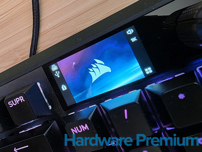 Pantalla LCD del Corsair Vanguard Pro 96