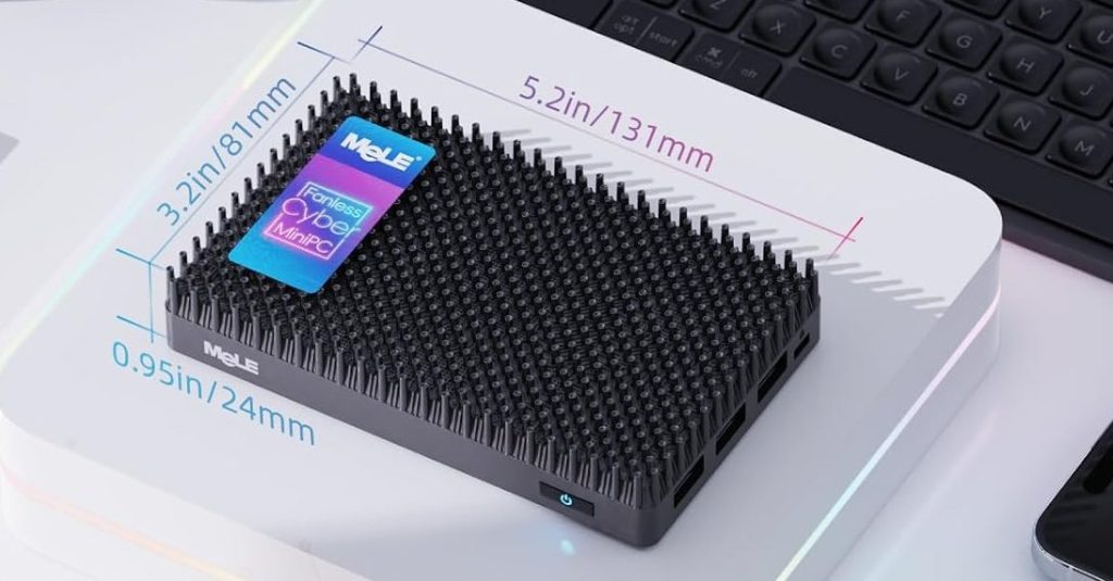 MeLE Cyber X1: el mini PC sin ventilador con diseño “erizo” y procesador Intel N150