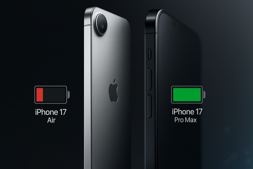 El iPhone 17 Air de Apple tiene solo el 62% de la capacidad de batería de la versión Pro Max