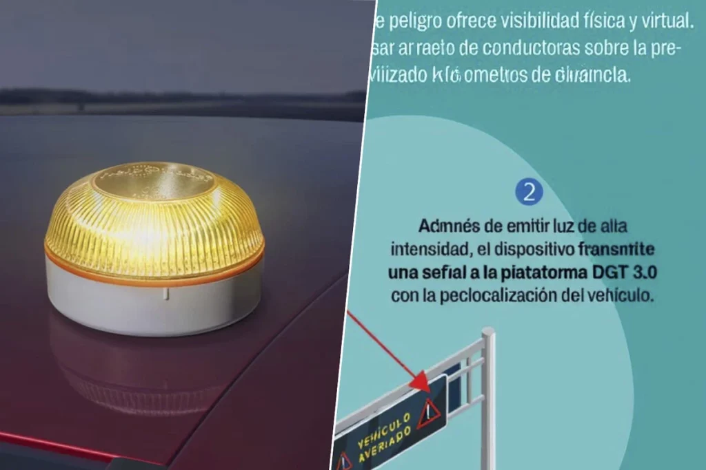 Ministerio de Interior publica una foto sobre las Balizas V16 y la sube mal hecha y con IA. ¡Espectacular!