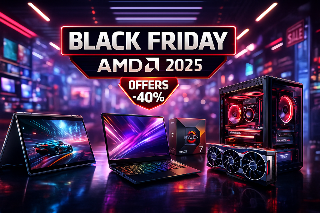 Las mejores ofertas de Black Friday con AMD en tecnología ya están aquí: portátiles, PCs y componentes con descuentos agresivos en España