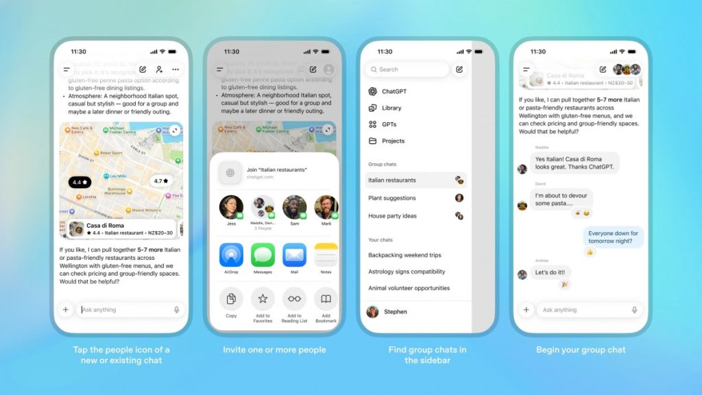 ChatGPT estrena chats en grupo: así cambian las conversaciones con IA