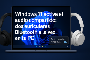 Windows 11 activa el audio compartido: dos auriculares Bluetooth a la vez en tu PC Windows 11 activa el audio compartido: dos auriculares Bluetooth a la vez en tu PC