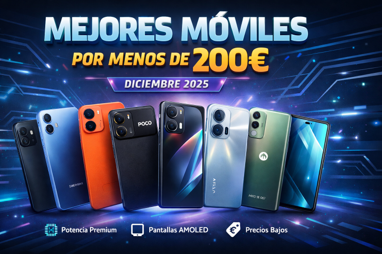 Los mejores smartphones por menos de 200 euros: ranking actualizado a noviembre de 2025