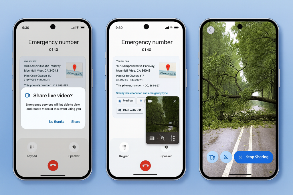 Android estrena vídeo en directo para emergencias