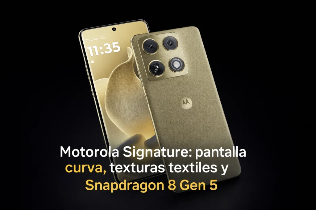 El Motorola Signature se deja ver por completo: pantalla curva y acabados textiles El Motorola Signature se deja ver por completo: pantalla curva y acabados textiles