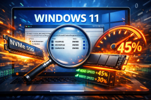 Windows 11 esconde un truco que acelera los SSD NVMe hasta un 45% (si te atreves a tocar el registro)
