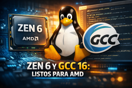 AMD empieza a preparar Zen 6 desde el software: GCC 16 ya añade soporte oficial