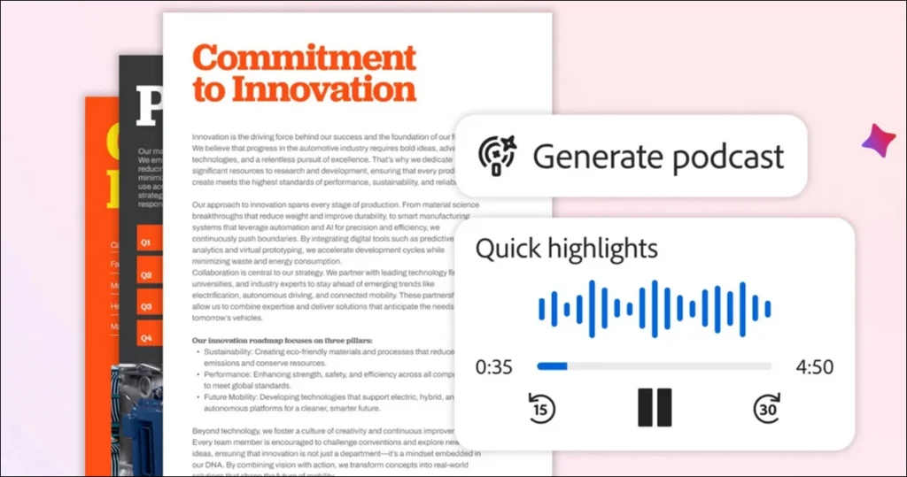 Adobe acaba de convertir Acrobat en una máquina de podcasts con IA (y cambia cómo consumimos contenido)