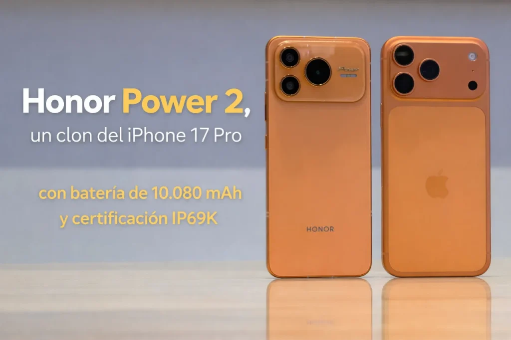 Honor Power 2: el móvil con batería astronómica e inspiración iPhone 17 Pro que presume de certificación IP69K