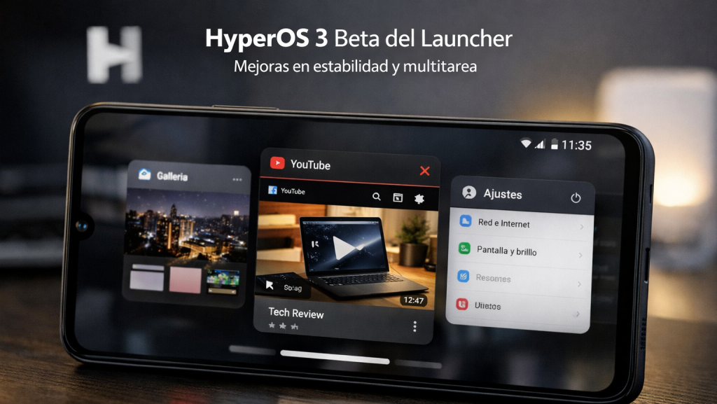 Xiaomi pule HyperOS 3 con una beta del launcher centrada en estabilidad y multitarea