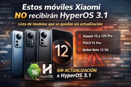 HyperOS 3.1 deja fuera a decenas de móviles Xiaomi: esta es la lista completa HyperOS 3.1 deja fuera a decenas de móviles Xiaomi: esta es la lista completa
