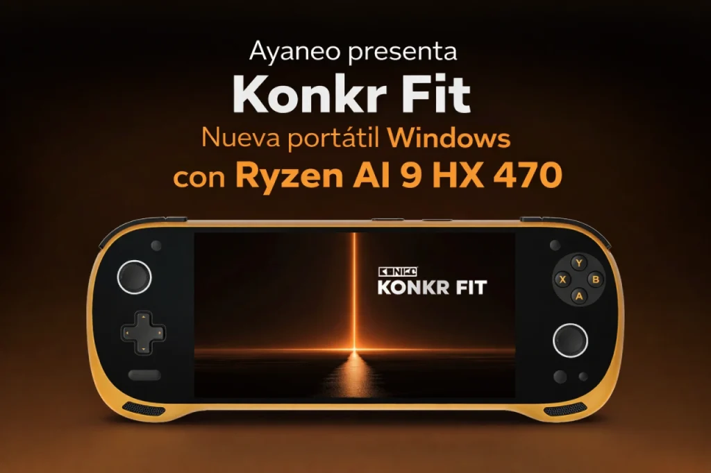 Ayaneo presenta Konkr Fit, su nueva portátil Windows con Ryzen AI 9 HX 470 y batería de 80 Wh