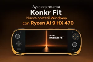 Ayaneo presenta Konkr Fit, su nueva portátil Windows con Ryzen AI 9 HX 470 y batería de 80 Wh