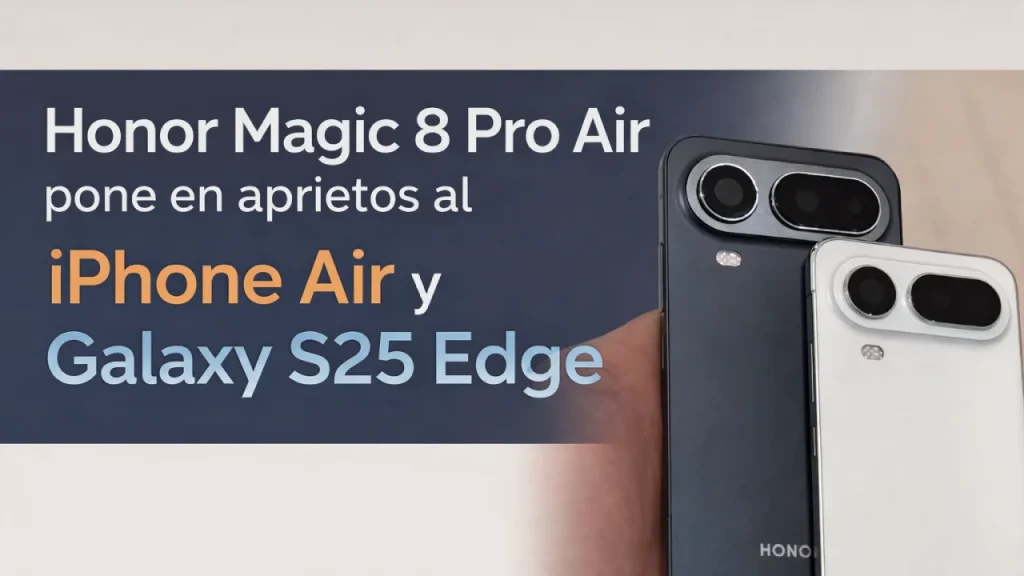 Honor Magic 8 Pro Air pone en aprietos al iPhone Air y al Galaxy S25 Edge: cámara y fecha de lanzamiento confirmados