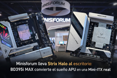 Minisforum lleva Strix Halo al escritorio: la BD395i MAX convierte el sueño APU en una placa Mini-ITX real