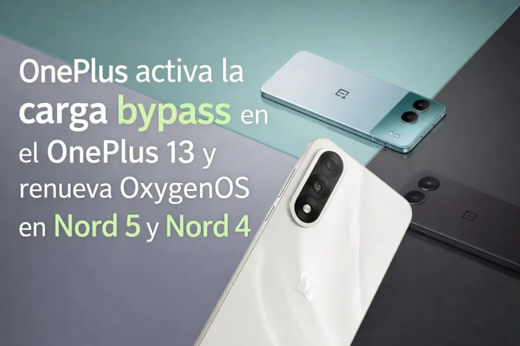 OnePlus activa la carga bypass en el OnePlus 13 y renueva OxygenOS en los Nord 4 y 5