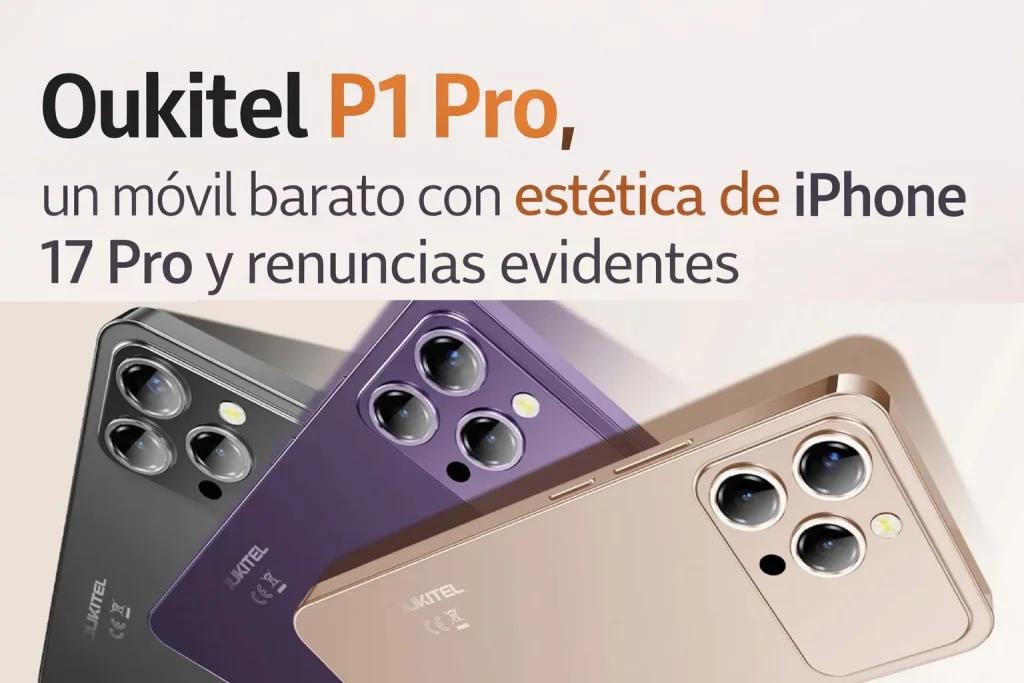 Oukitel P1 Pro: un móvil barato con sospechoso parecido al iPhone 17 Pro