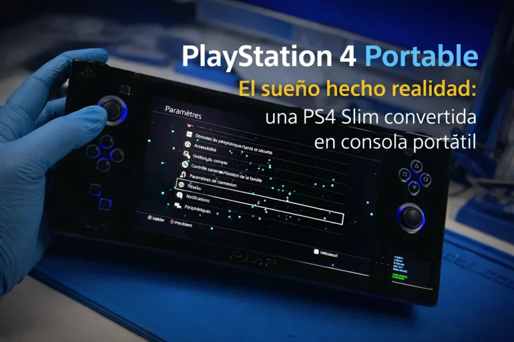 PlayStation 4 Portable: una PS4 Slim convertida en consola portátil con pantalla OLED