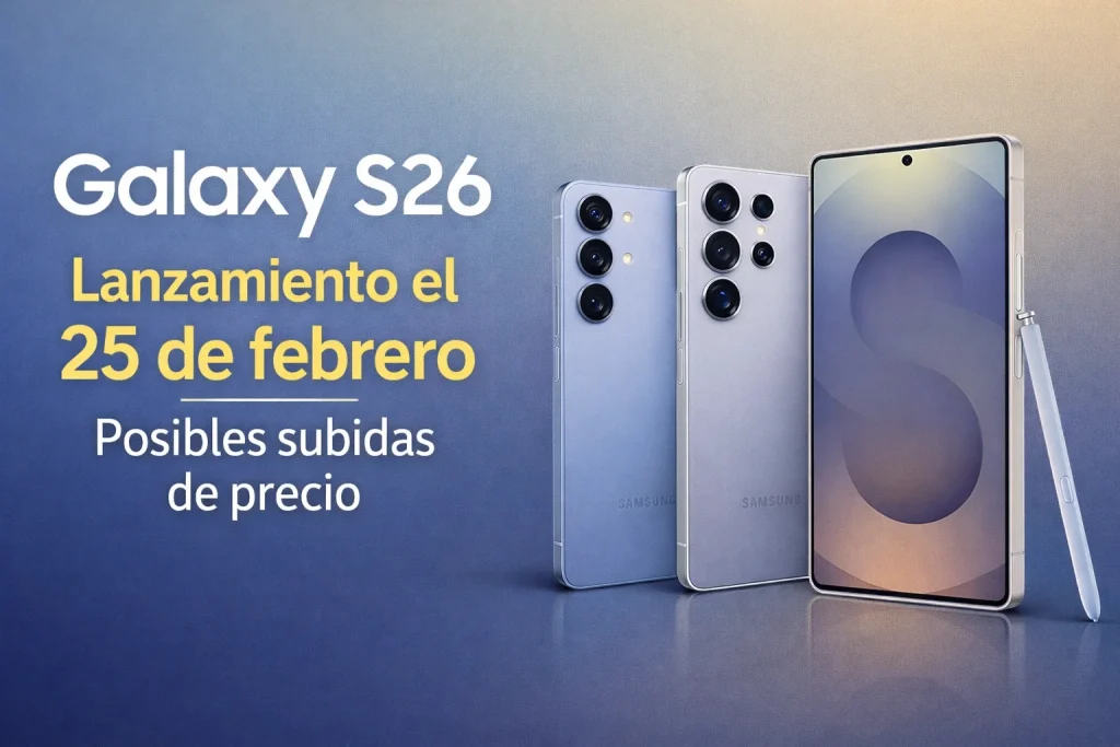 Galaxy S26: el lanzamiento apunta al 25 de febrero mientras Samsung advierte posibles subidas de precio